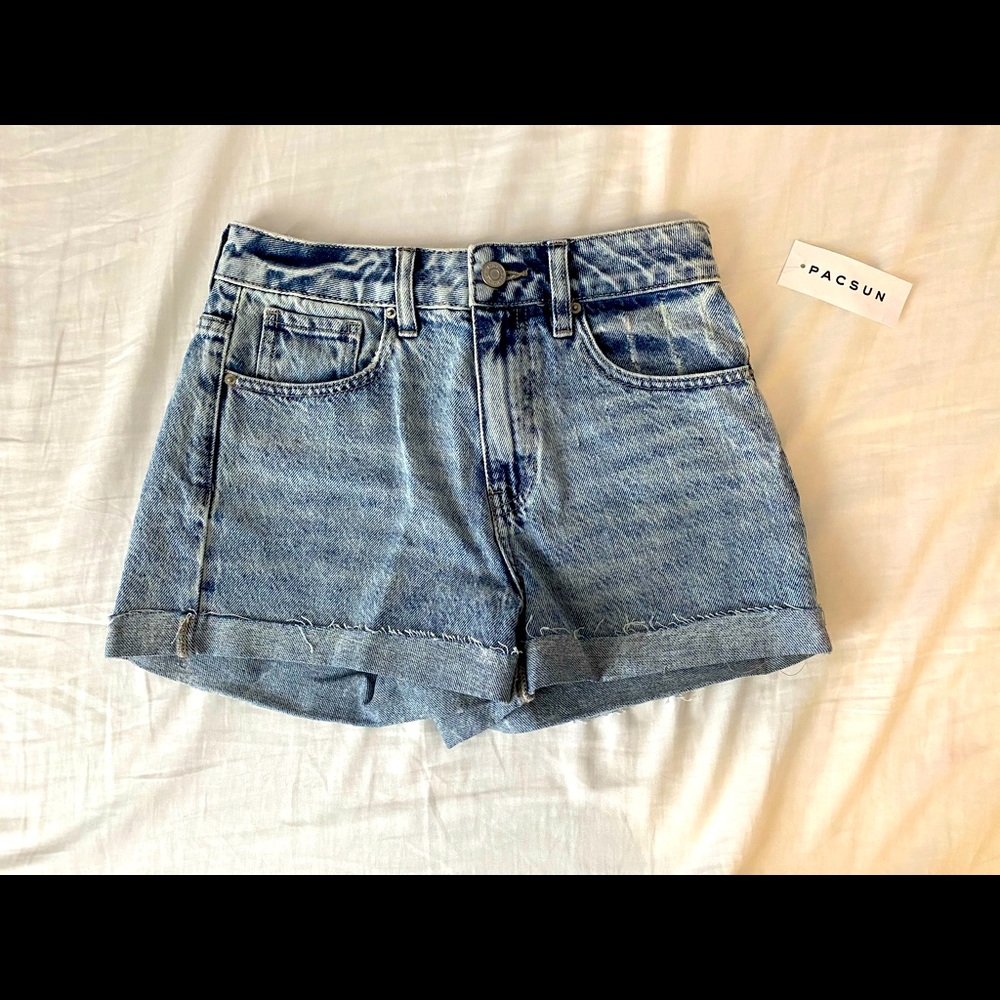 NWT Pacsun Santa Rosa denim mom shorts in indigo